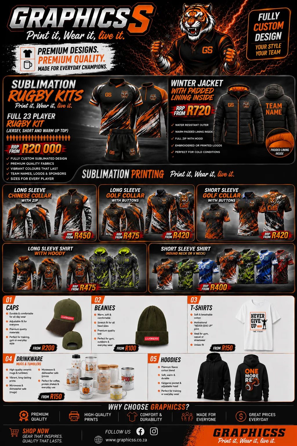 GraphicsS apparel catalogue